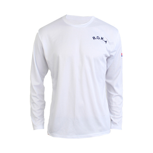 쿨드라이 긴팔 ROKA 로카티 흰색 군대 군인 군용 티셔츠